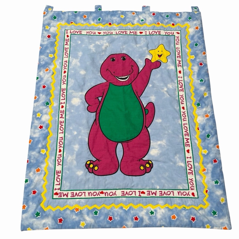 VTG Barney and Friends Tapestry Wall Decor Wall Hanging Bedroom Birthday Nursery